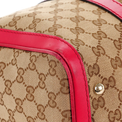 Gucci Monogram Medium Joy Boston Beige Red 5 of 8