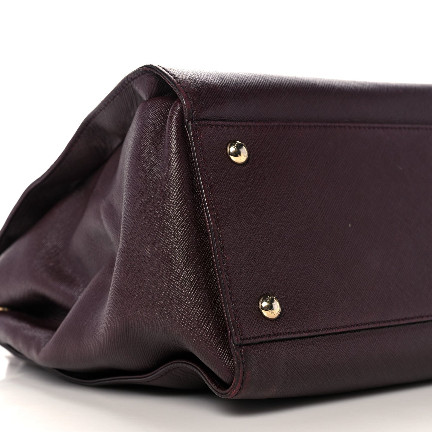 Printed Calfskin Beky Tote Burgundy