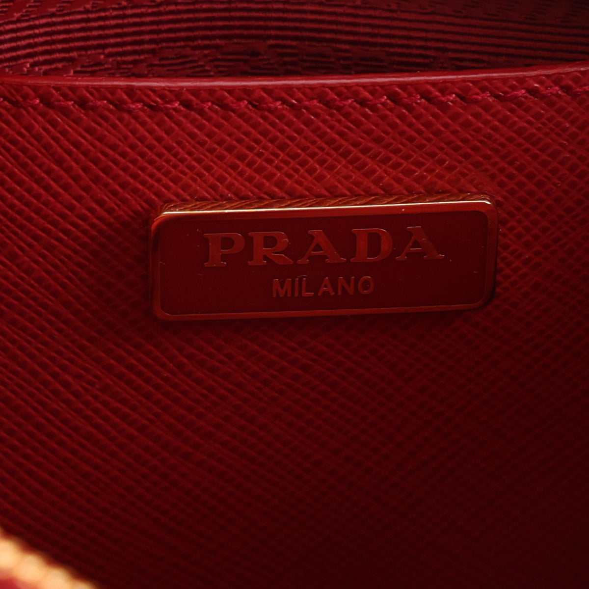 Prada Saffiano Micro Galleria Double Zip Tote Fuoco 6 of 10