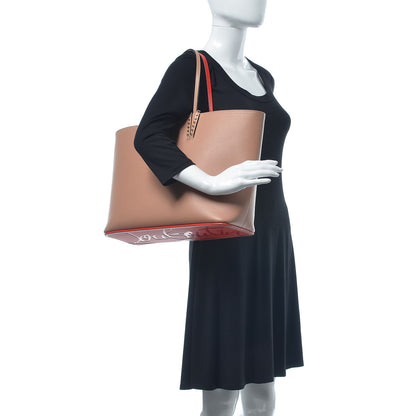 Christian Louboutin Calfskin Spikes East West Cabata Tote Nude 2 of 14
