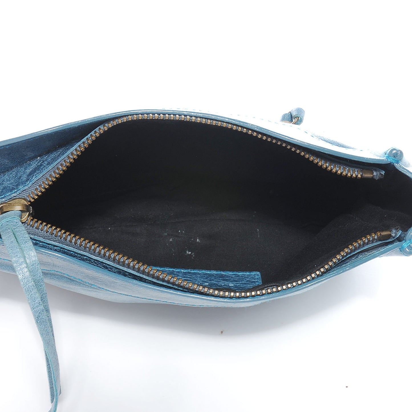 Chevre Porte Toilette Makeup Clutch Turquoise