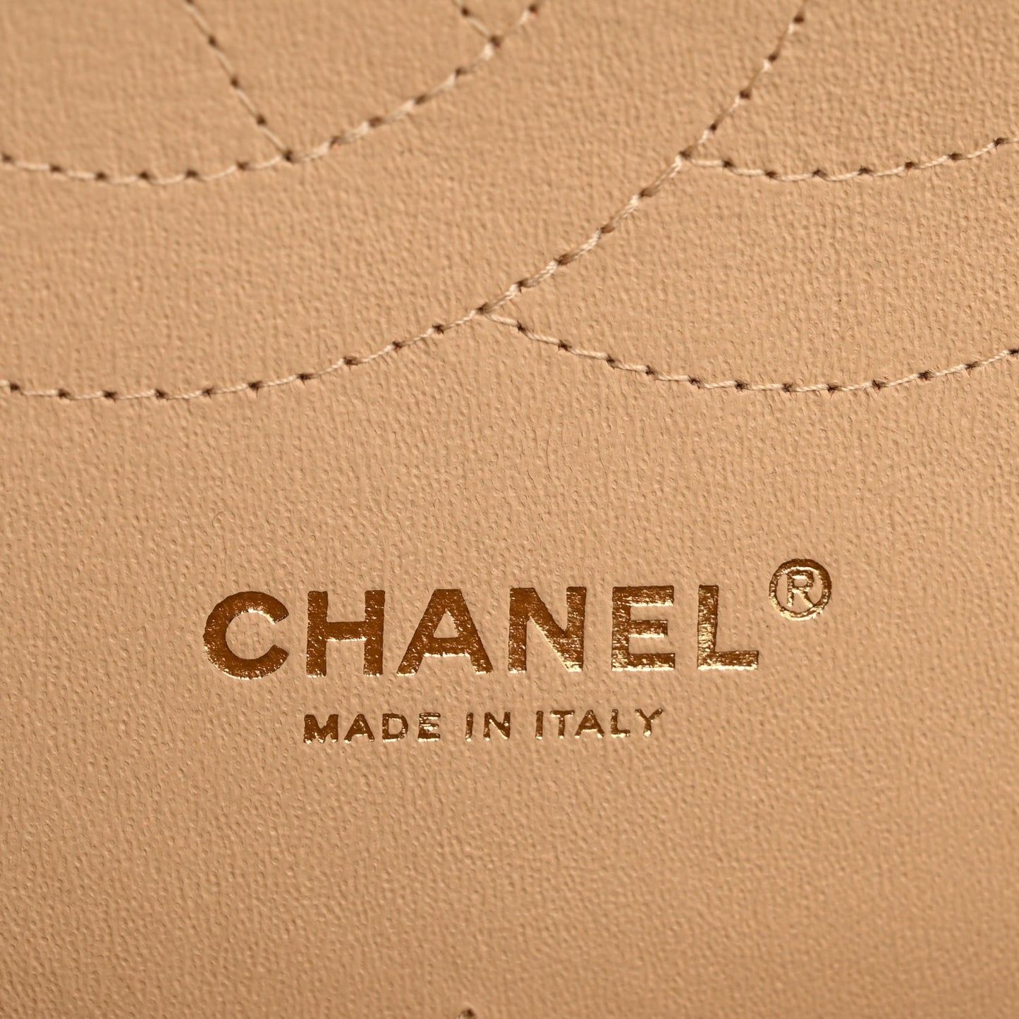 Caviar Quilted Jumbo Double Flap Beige