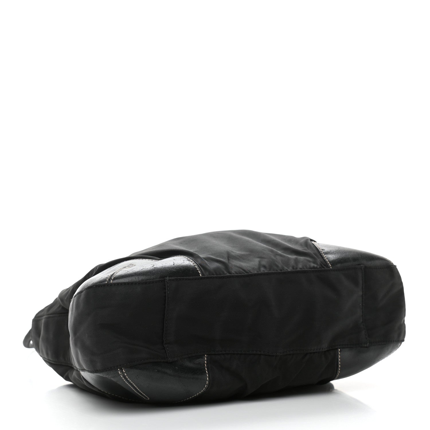 Prada Tessuto Nylon Soft Calf Tote Black 3 of 13