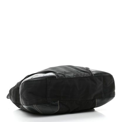 Prada Tessuto Nylon Soft Calf Tote Black 3 of 13