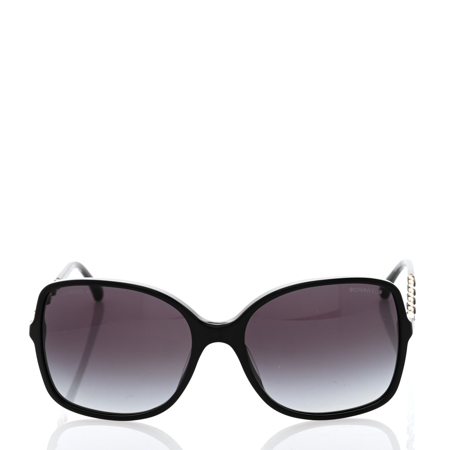 Chanel Lambskin Square Chain Sunglasses 5210-Q Black 2 of 8