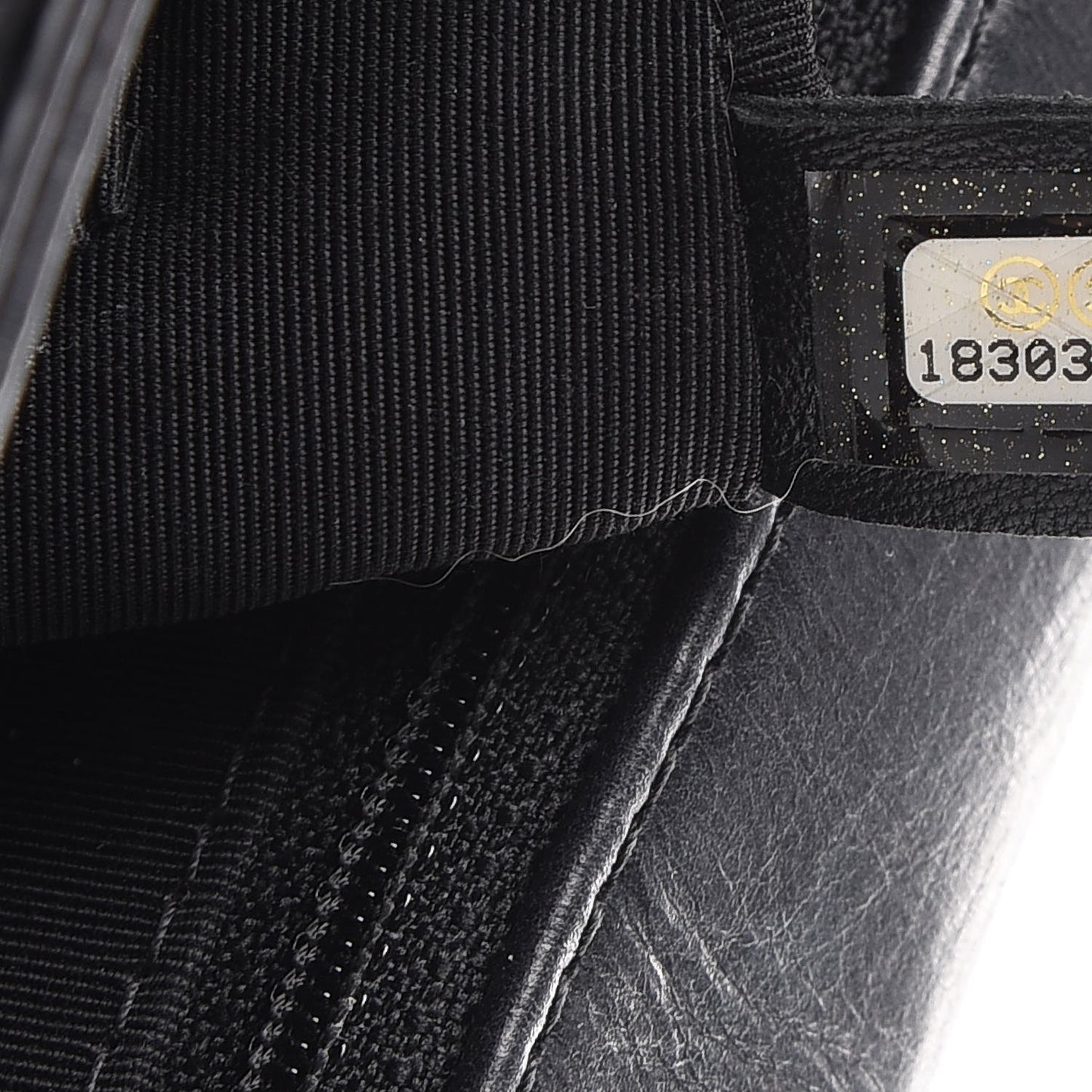 Calfskin Embossed Stitch Large Boy Flap Black
