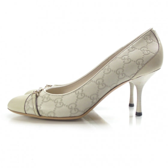 Guccissima Heels 40 Ivory