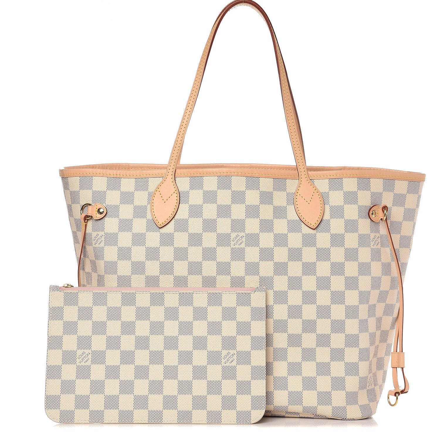 Louis Vuitton Damier Azur Neo Neverfull MM Rose Ballerine 1 of 19