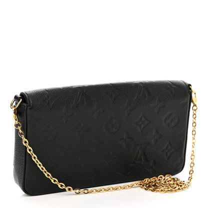Louis Vuitton Empreinte Pochette Felicie Chain Wallet Black 3 of 13