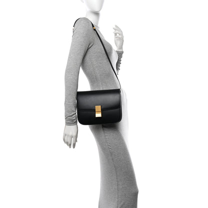 Celine Box Calfskin Medium Classic Box Flap Bag Black 2 of 13