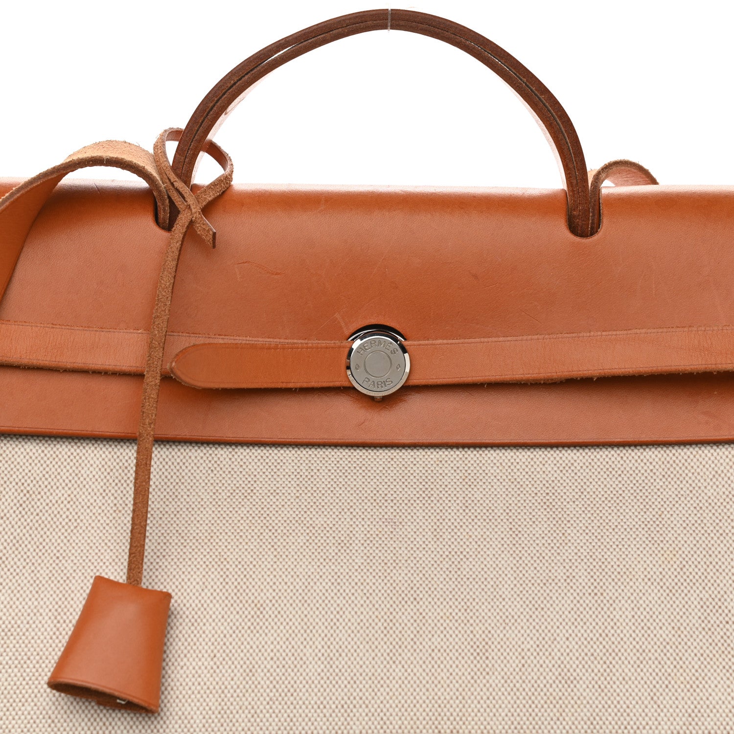 Hermes Toile Vache Calfskin Herbag 39 MM Natural 9 of 15