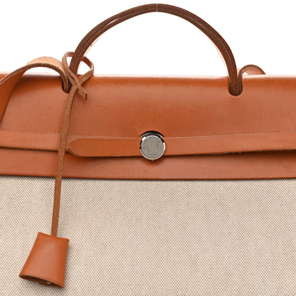 Hermes Toile Vache Calfskin Herbag 39 MM Natural 9 of 15