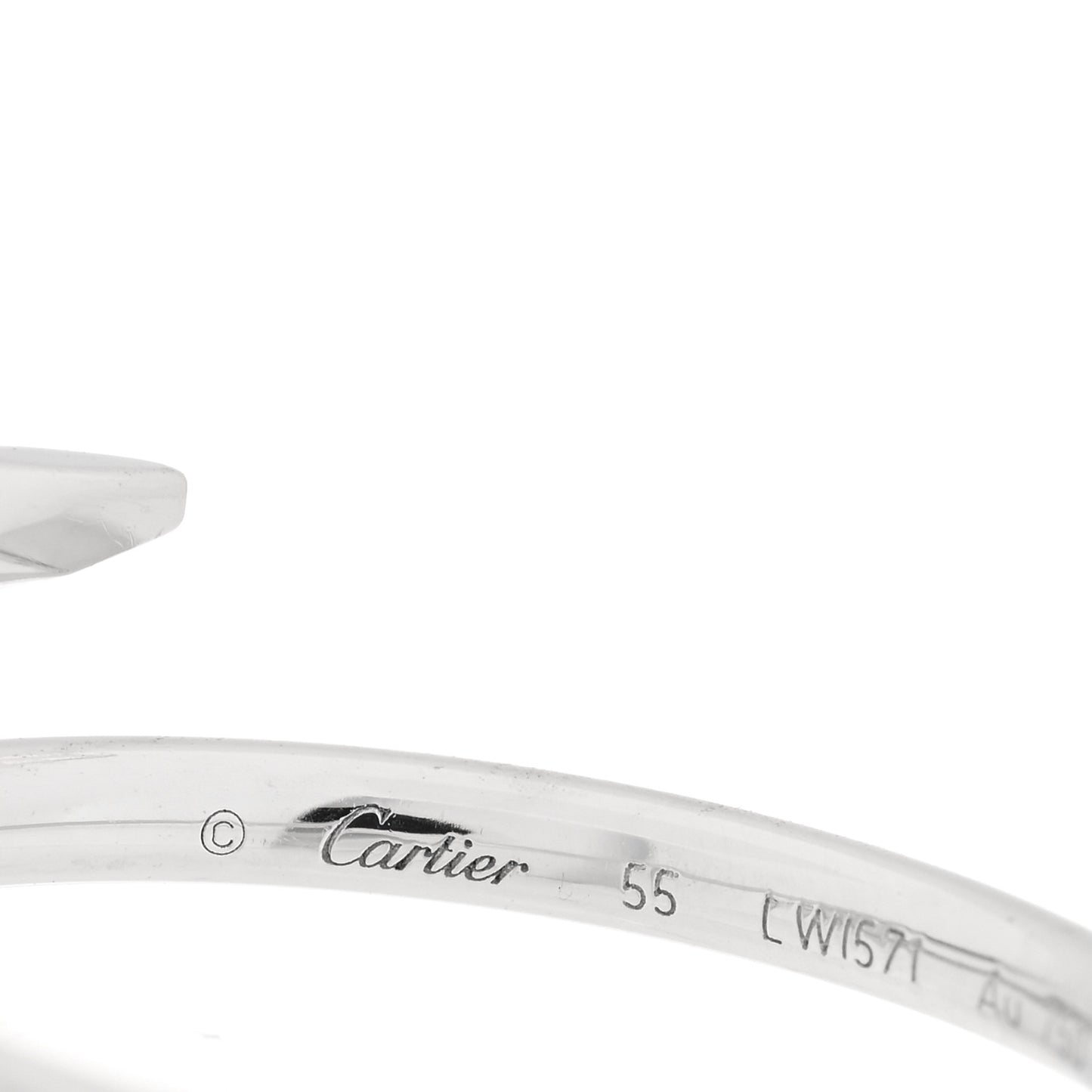 18K White Gold Small Juste Un Clou Ring 55 7.25