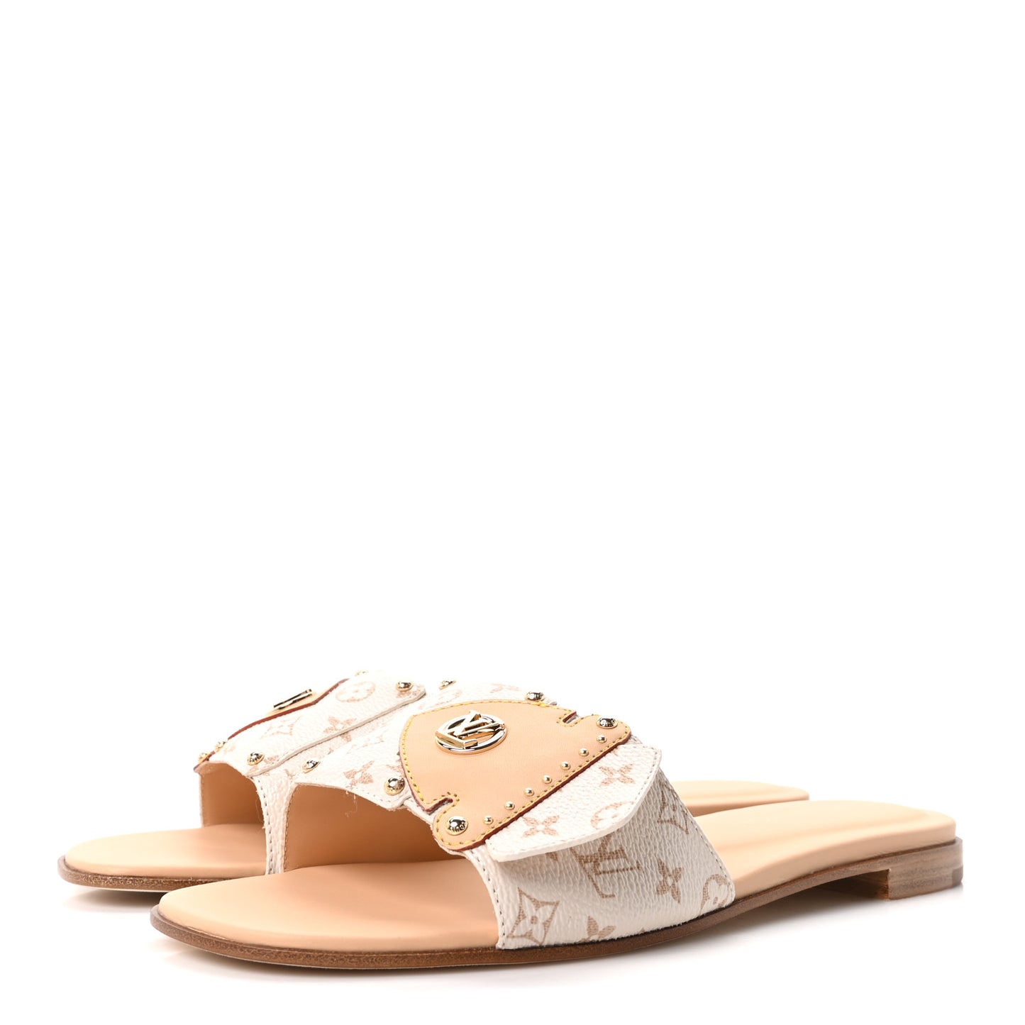 Monogram LV Frame Flat Mule 40 Dune Beige
