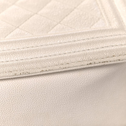 Chanel Caviar Quilted Medium Boy Flap White 11 of 27