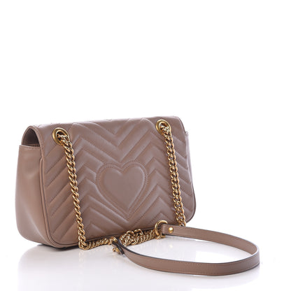 Gucci Calfskin Matelasse Small GG Marmont Shoulder Bag Porcelain Rose 3 of 13