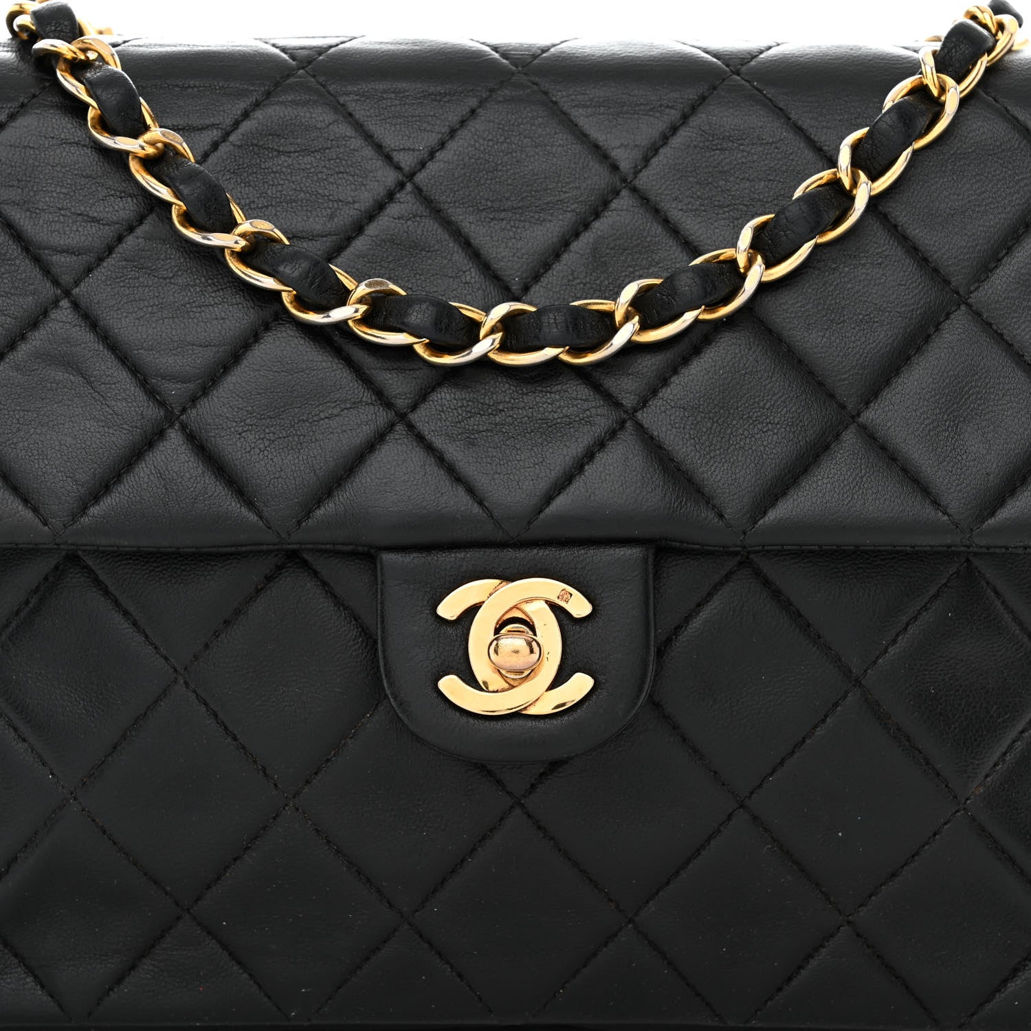 Chanel Lambskin Quilted Small Single Flap Bag Black 9 of 12