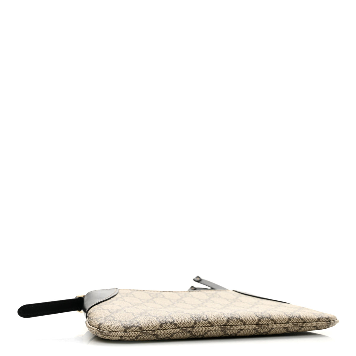 Gucci GG Monogram Calfskin Small Emblem Shoulder Bag Beige Black 4 of 11