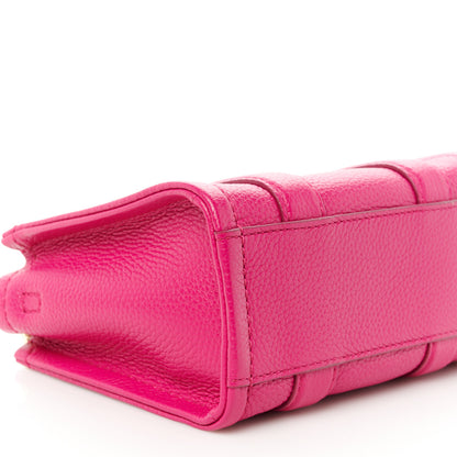 Marc Jacobs Grained Calfskin Mini The Tote Bag Lipstick Pink 9 of 10