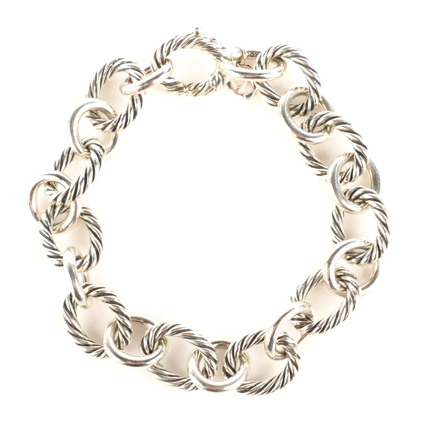 Sterling Silver 12mm Large Oval Link Bracelet