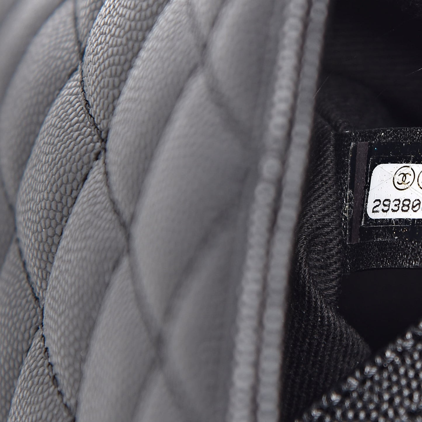 Caviar Lizard Embossed Quilted Small Coco Handle Flap Black