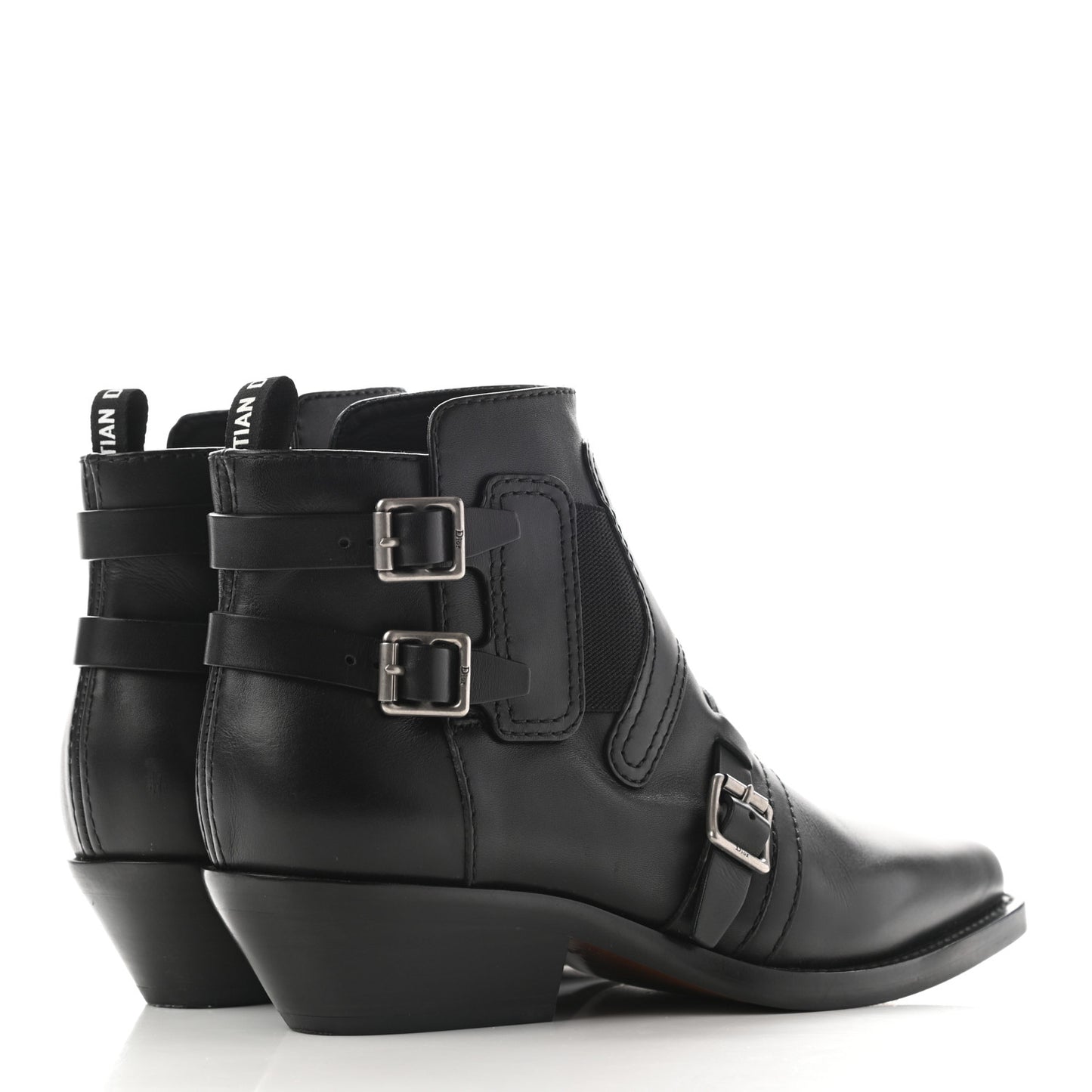Calfskin Diorsaddle Boots 37 Black