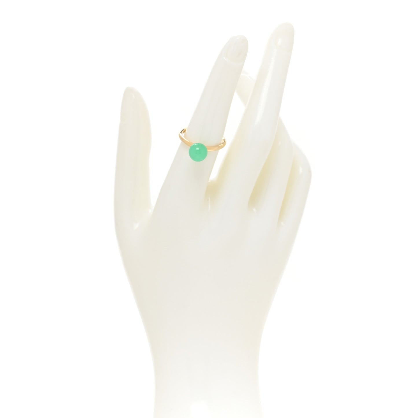 18K Yellow Gold Chrysoprase 8mm HardWear Ball Ring 53 6.25