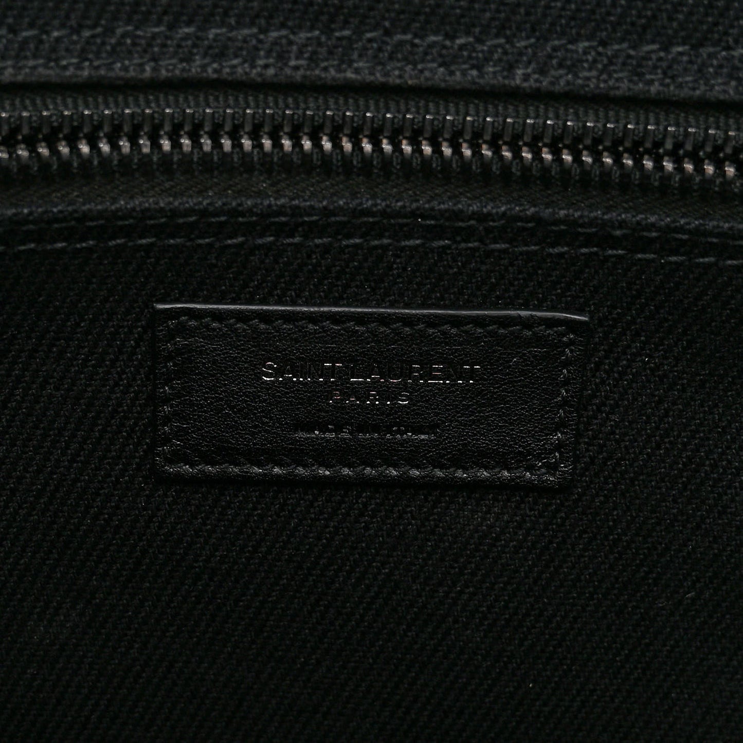 Linen Calfskin Rive Gauche Tote Black