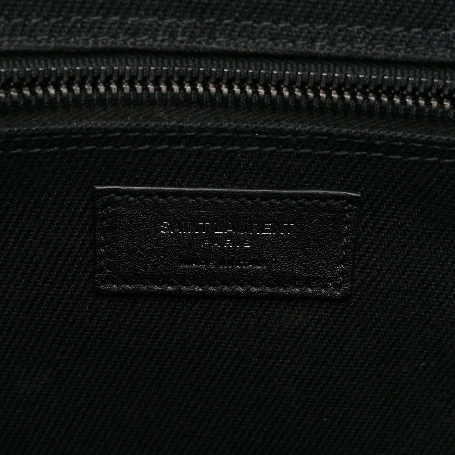 Saint Laurent Linen Calfskin Rive Gauche Tote Black 6 of 10