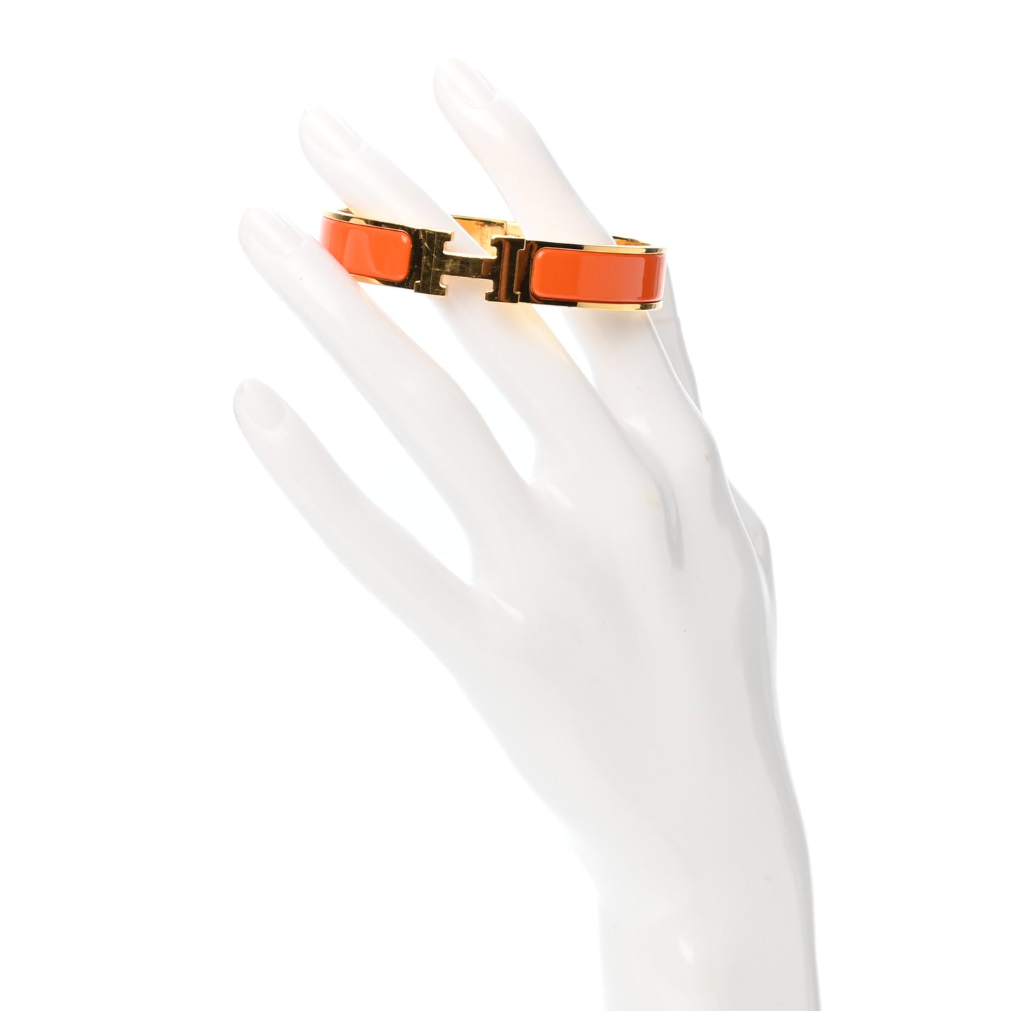 Enamel Narrow Clic Clac H Bracelet GM Orange