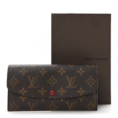 Louis Vuitton Monogram Emilie Wallet Red 9 of 11