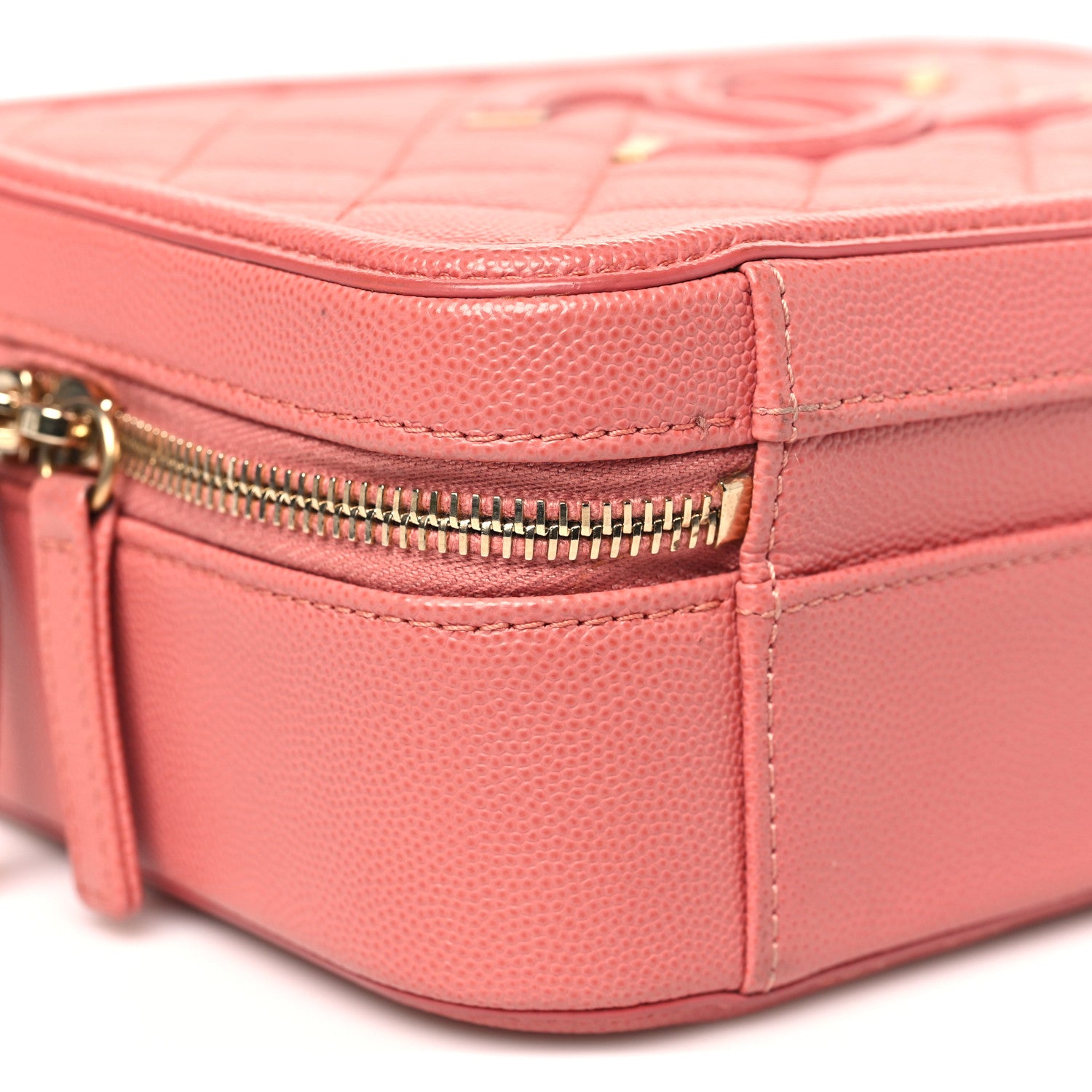 Chanel Caviar Quilted Medium CC Filigree Vanity Case Pink 9 of 11