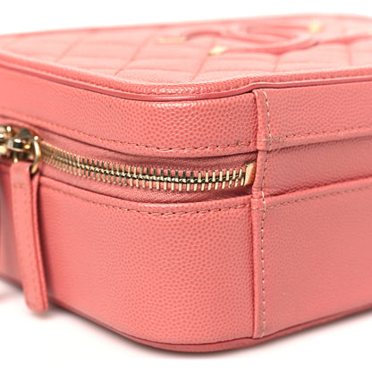 Chanel Caviar Quilted Medium CC Filigree Vanity Case Pink 9 of 11