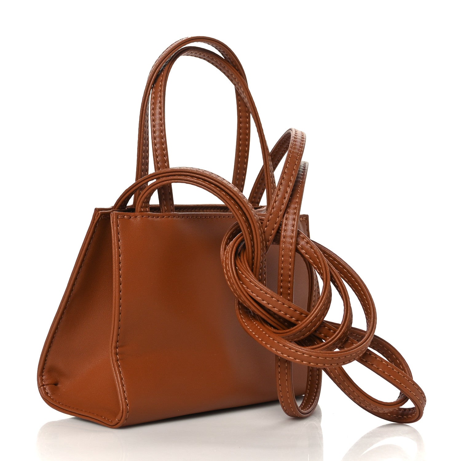 Telfar Vegan Leather Small Shopping Bag Tan 3 of 8