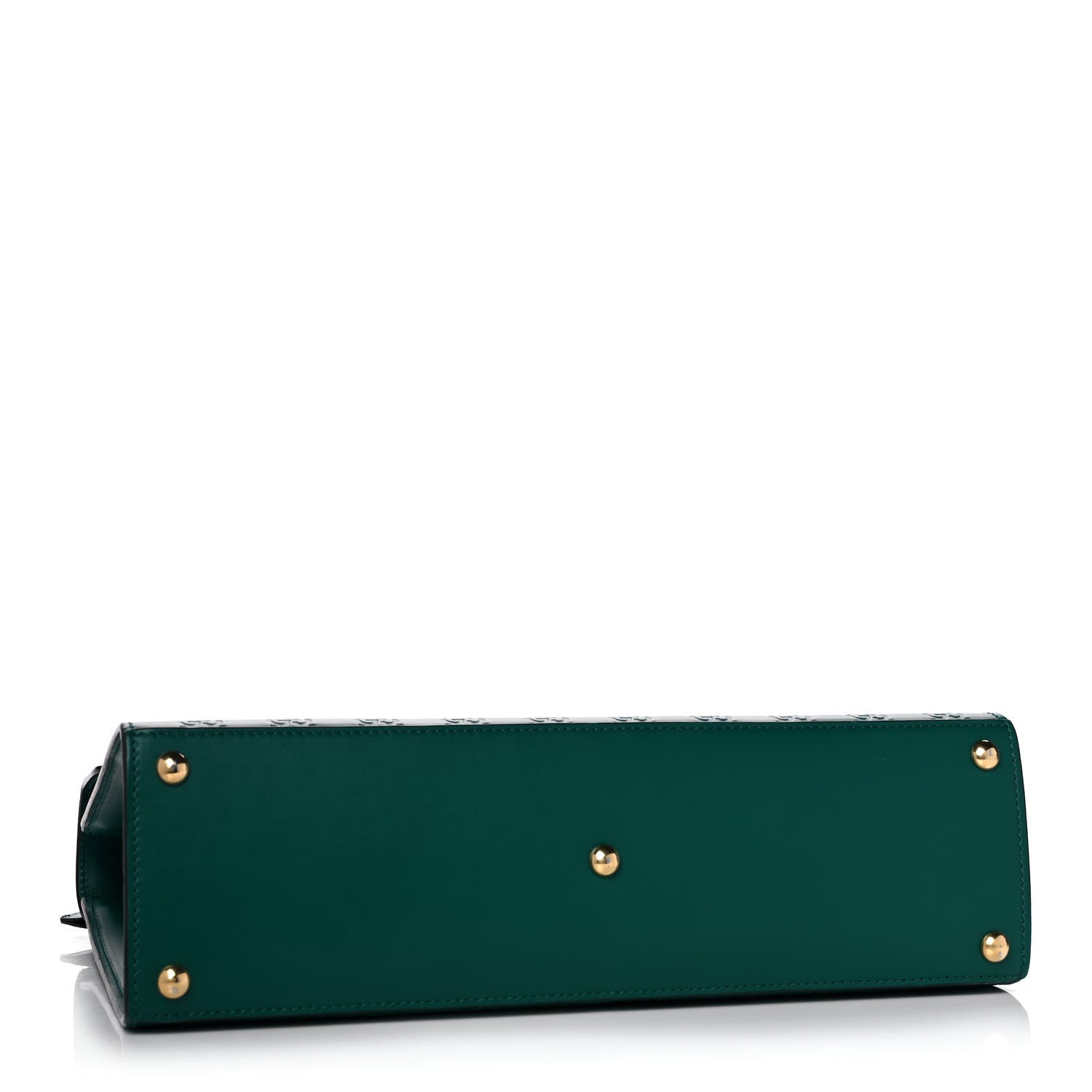 Gucci Guccissima Signature Medium Padlock Top Handle Bag Emerald 3 of 12