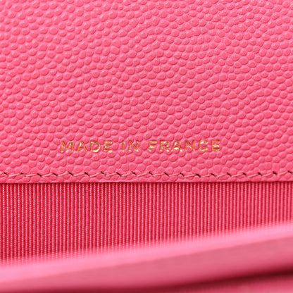 Chanel Caviar Quilted Flap Card Holder Wallet Pink 6 of 7