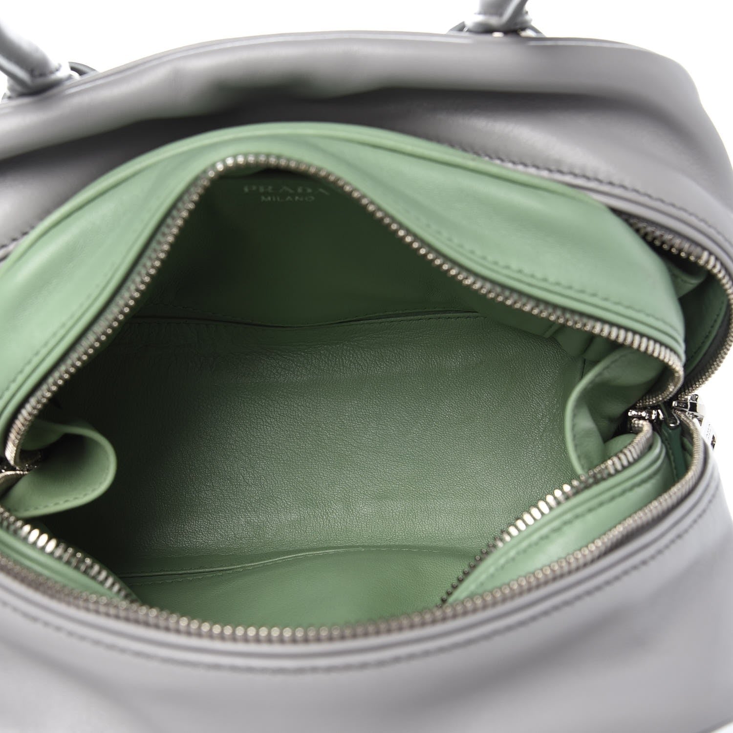 Prada Soft Calf Small Inside Tote Granito Acquamarina 6 of 7