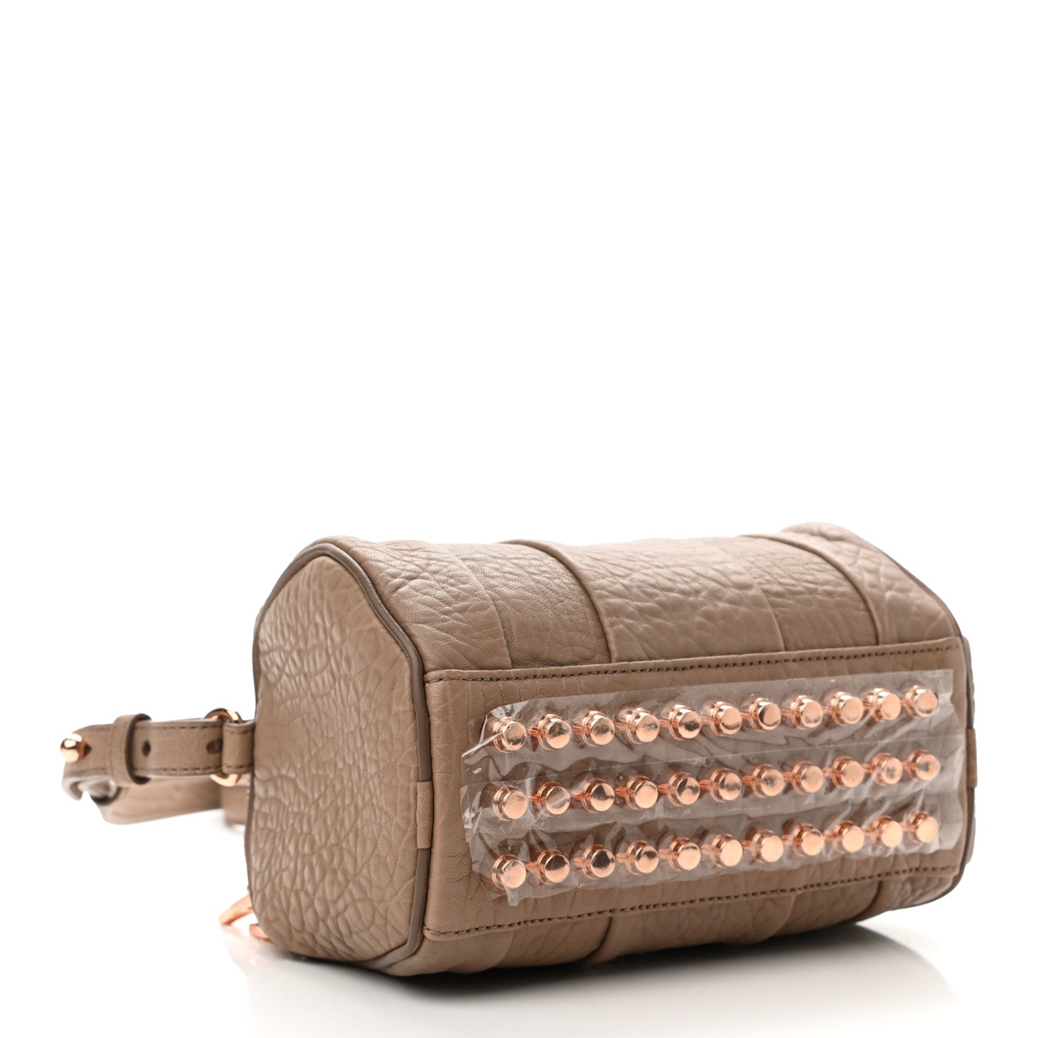 Alexander Wang Pebbled Lambskin Mini Rockie Latte Rose Gold Hardware 4 of 9