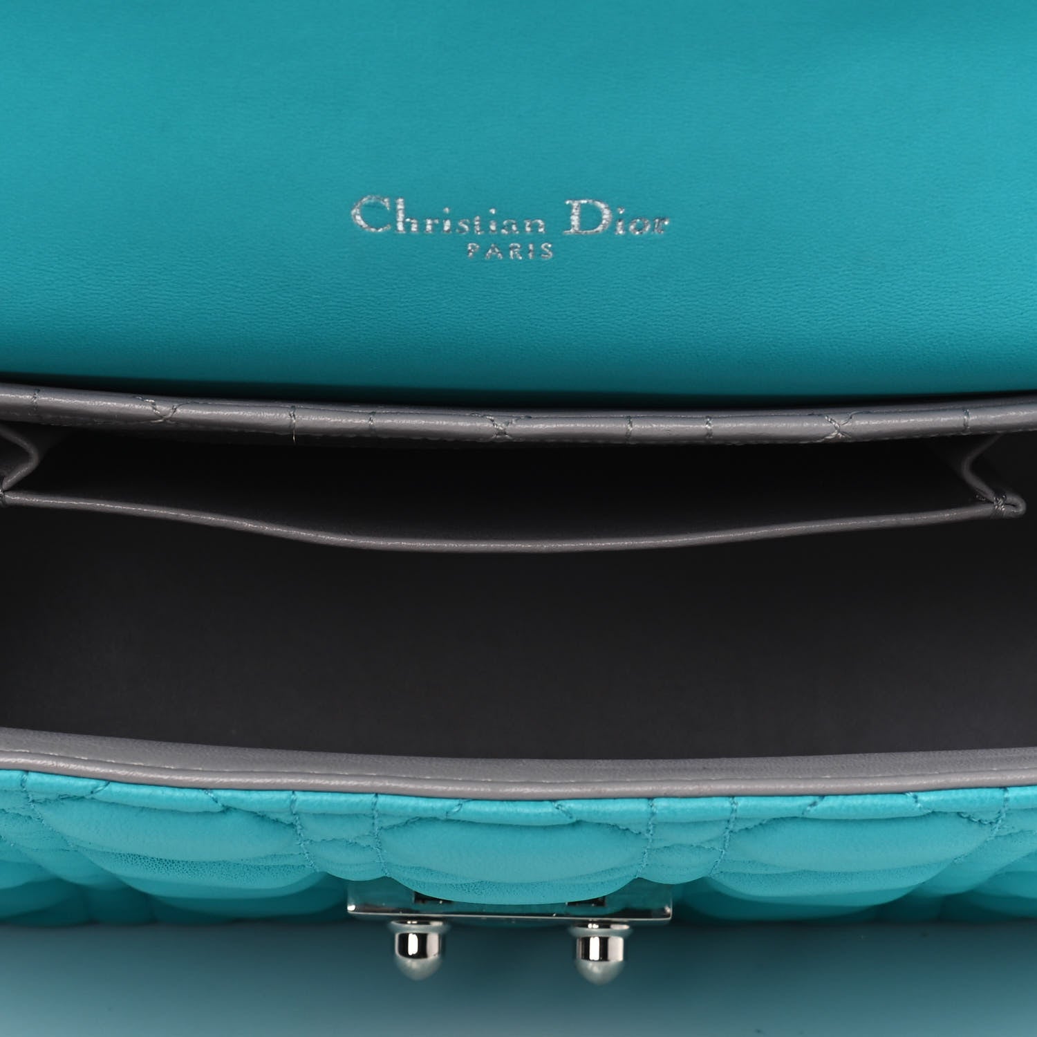 Christian Dior Lambskin Cannage Large Miss Dior Flap Turquoise 4 of 9