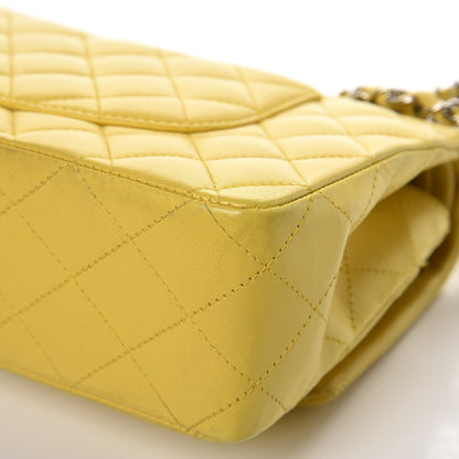 Chanel Lambskin Quilted Medium Double Flap Yellow 12 of 12