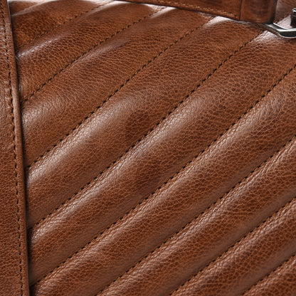 Saint Laurent Calfskin Matelasse Chevron Monogram Large College Bag Cognac 17 of 17