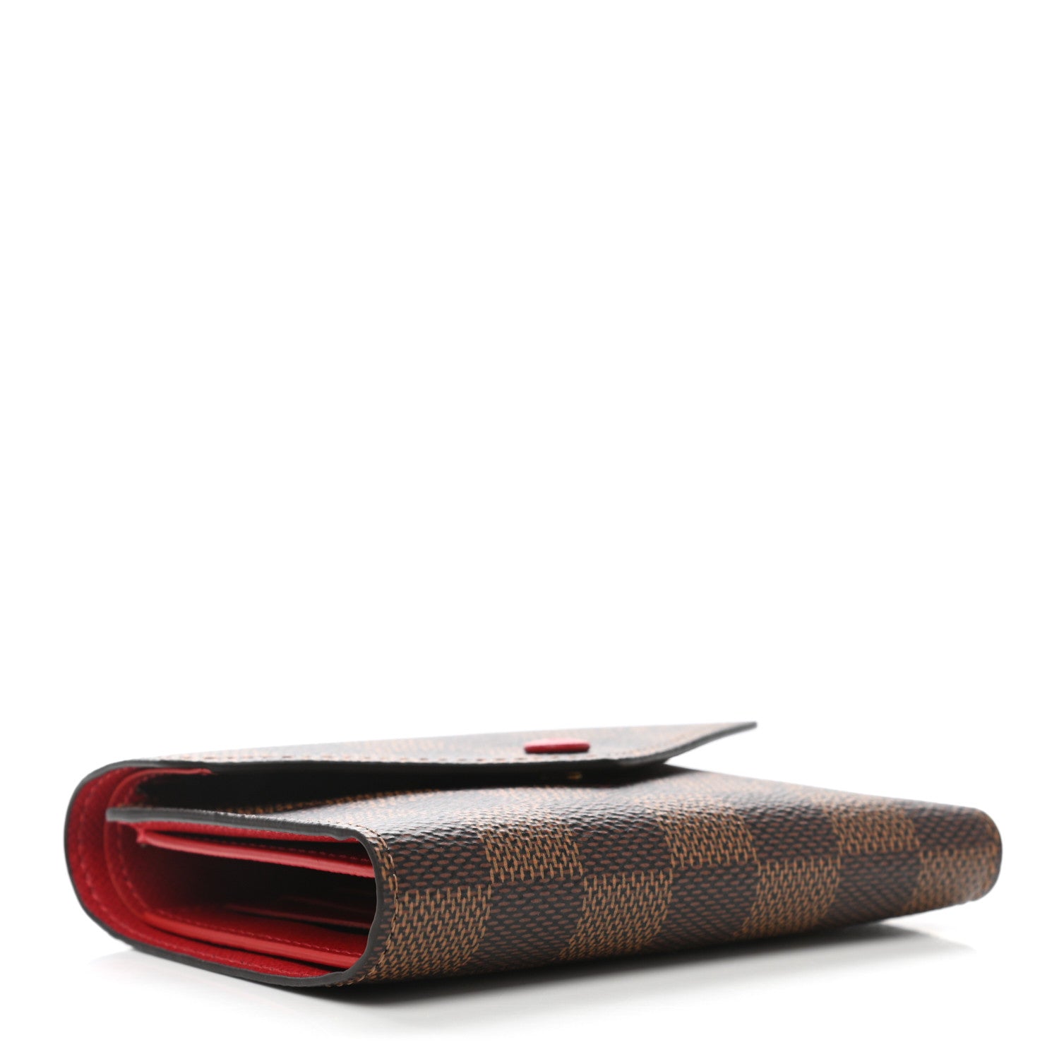Louis Vuitton Damier Ebene Victorine Wallet Red 4 of 7