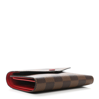 Louis Vuitton Damier Ebene Victorine Wallet Red 4 of 7