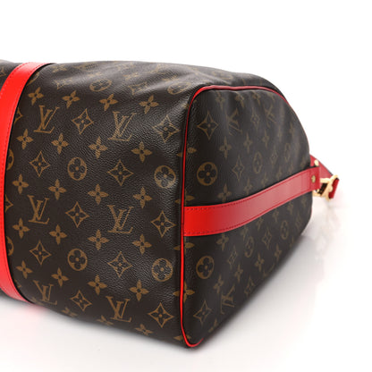 Louis Vuitton Calfskin Monogram Keepall Bandouliere 50 Coquelicot 8 of 8