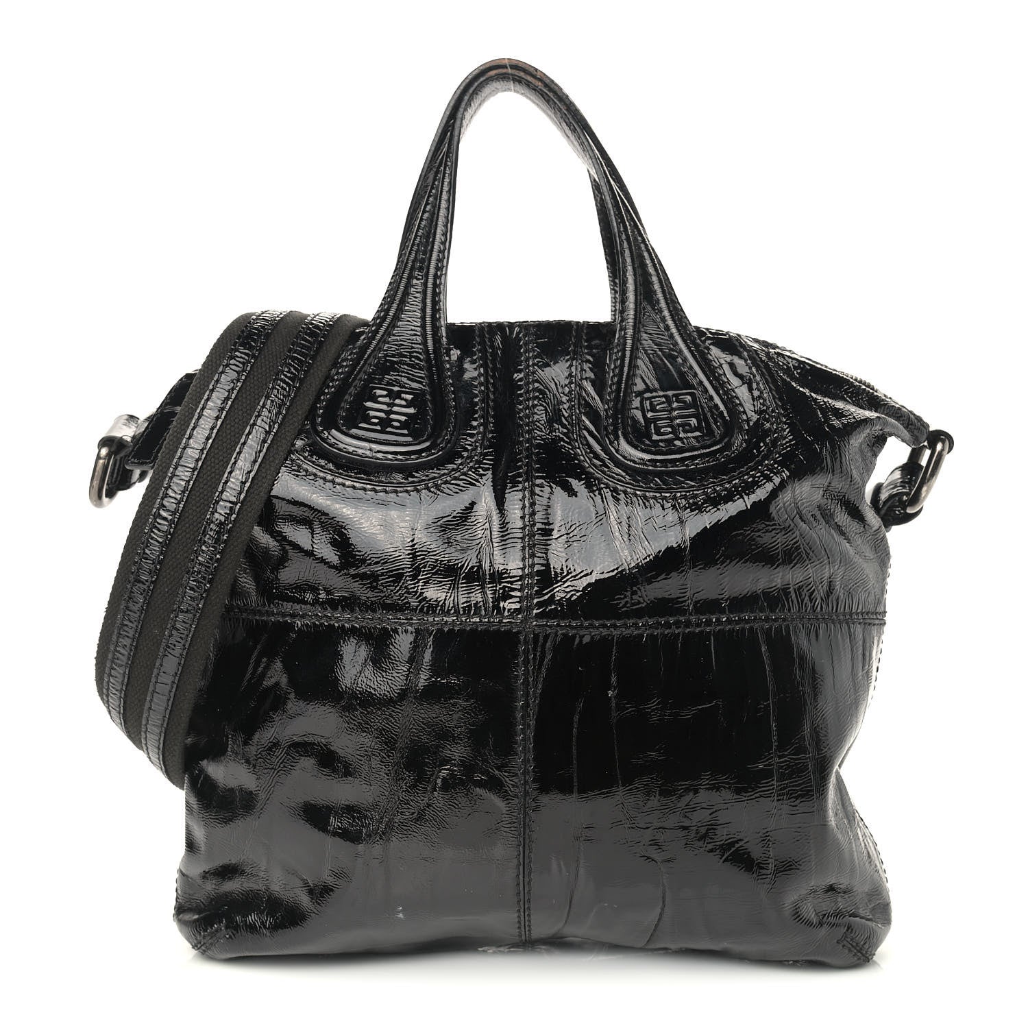 Givenchy Crinkled Patent Calfskin Medium Nightingale Black 1 of 18