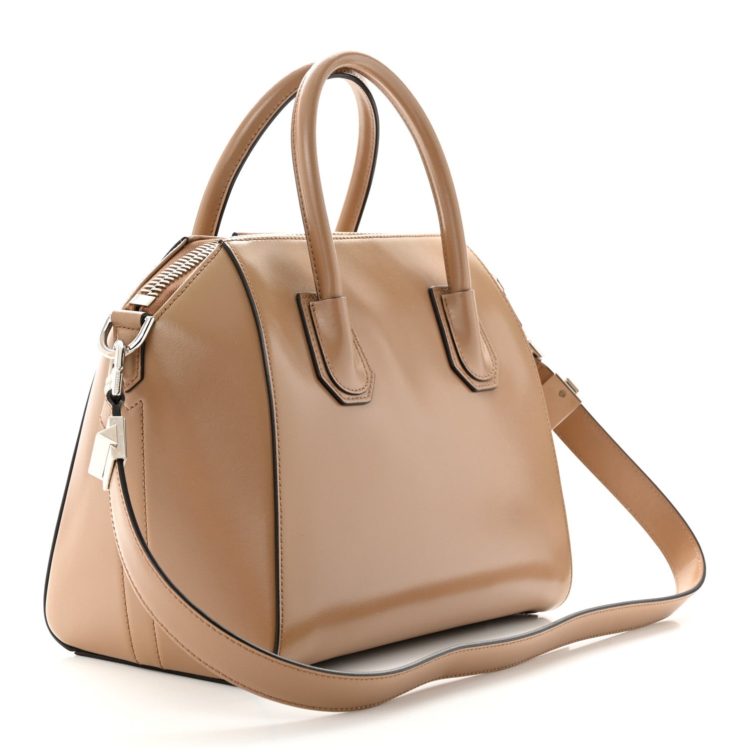 Givenchy Shiny Lord Calfskin Small Antigona Dark Beige 3 of 10