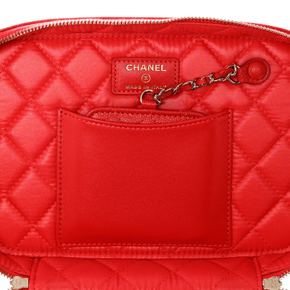 Chanel Caviar Quilted Large Vanity Pouch Red 10 of 12