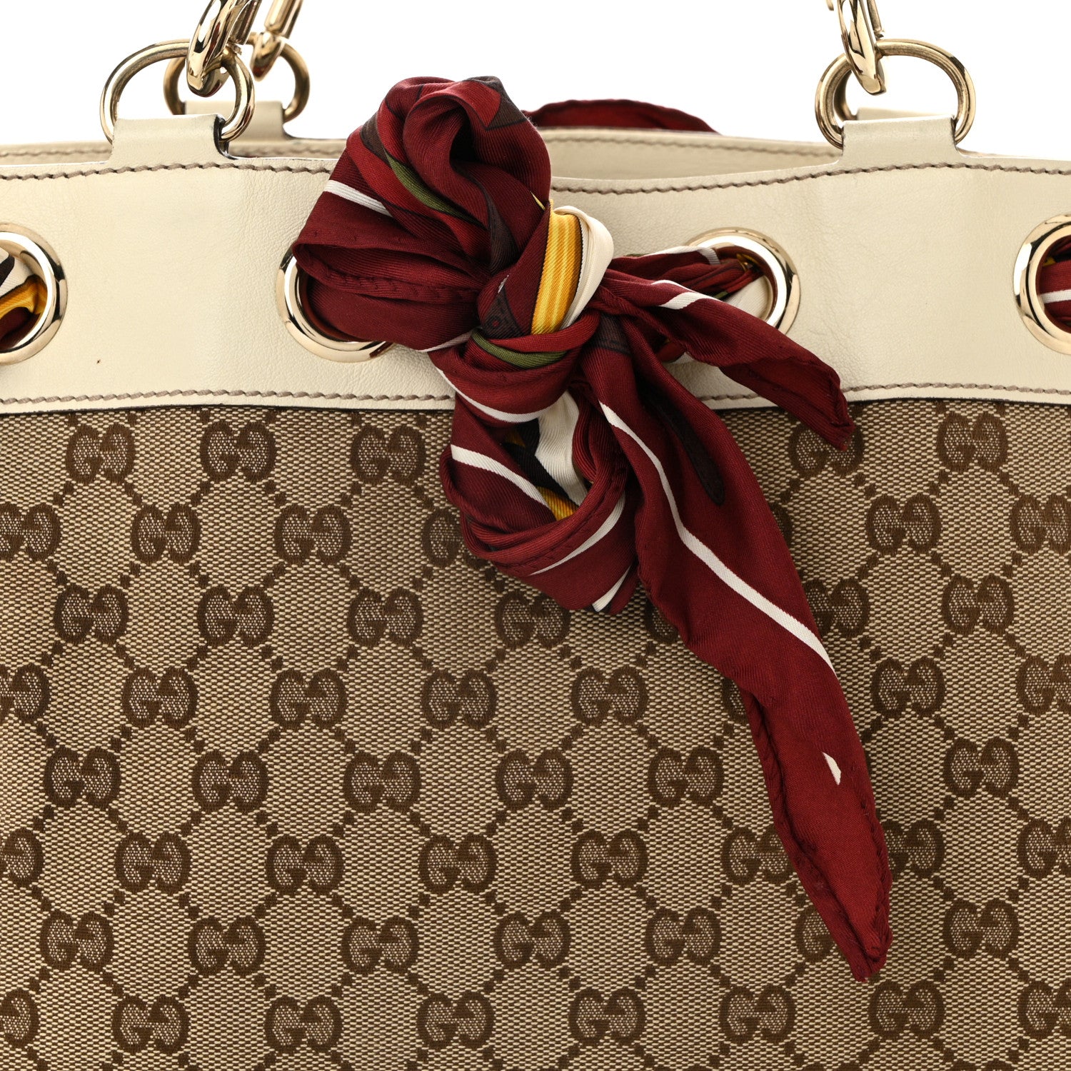 Gucci Monogram Medium Positano Tote Off White 8 of 10