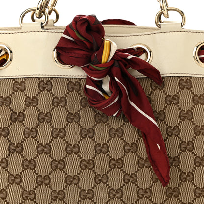 Gucci Monogram Medium Positano Tote Off White 8 of 10