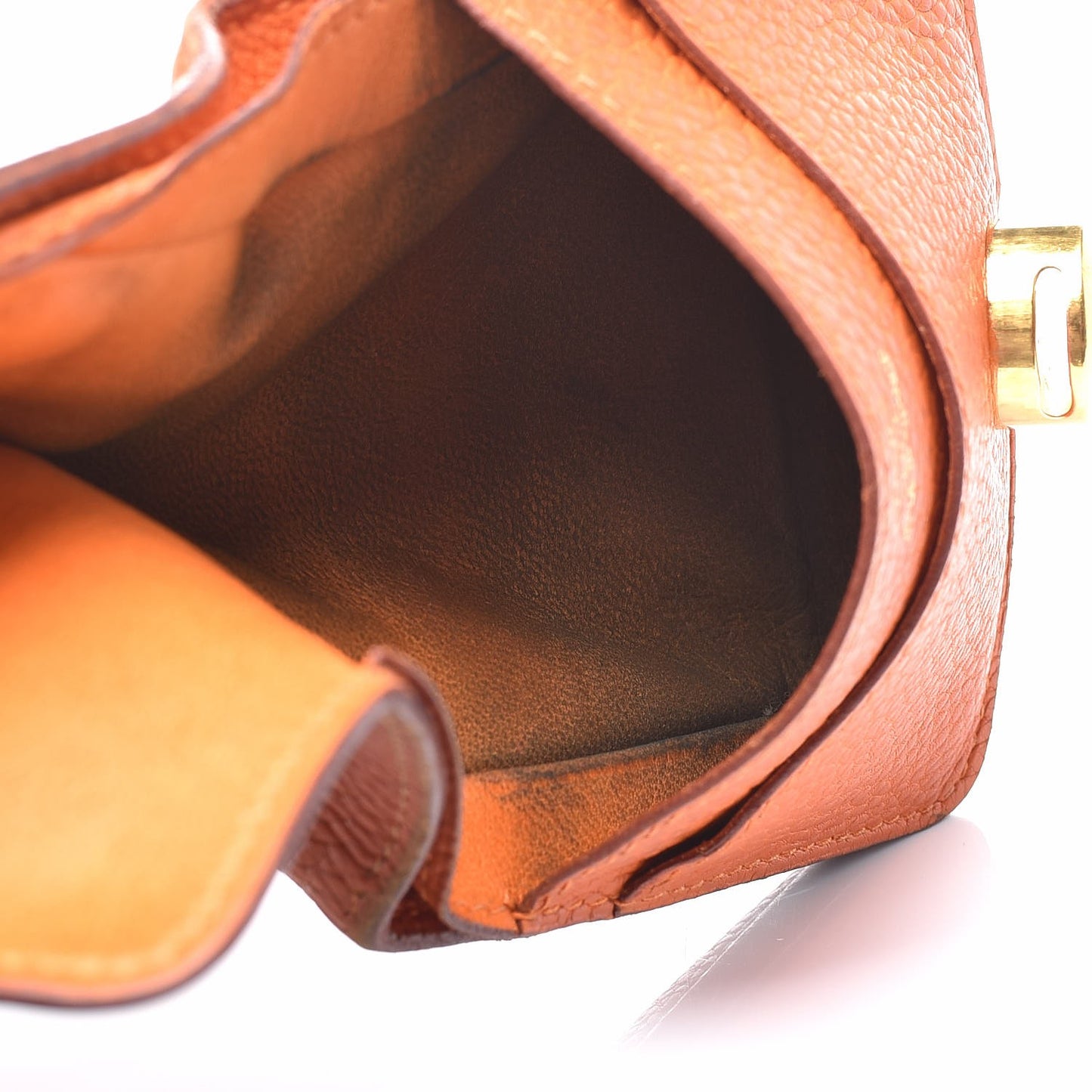 Togo Dogon Card Case Key Holder Orange